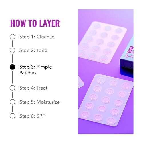 Good Molecules Pimple Patches 60 Pack - Ultra-Thin Hydrocolloid Acne Patches To Conceal Breakouts, Blackheads, and Blemishes - Acne Spot Treatment, Skin Care For Face thumbnail 5