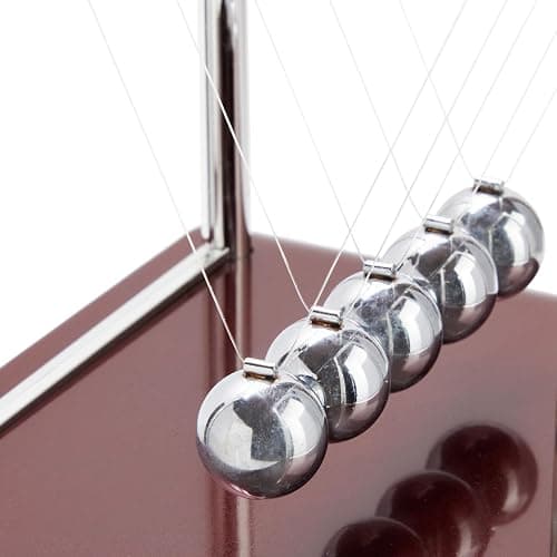 Juvale Newtons Cradle Pendulum - 7 x 6 x 7 in, Silver Stainless Steel - Desk Decor & Office Decor for Men - Stress Relief Desk Toy - Science Teacher Gift & Physics Toy thumbnail 6