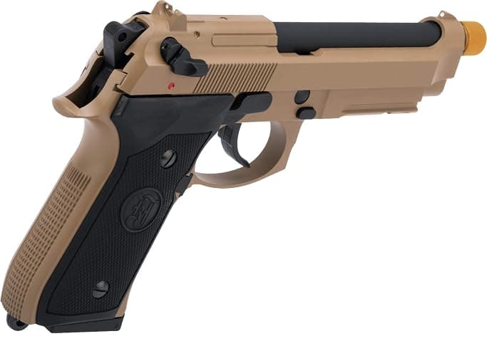 Evike Airsoft - KJW Metal M9A1 Gas Blowback Airsoft Pistol (Color: Tan) thumbnail 2