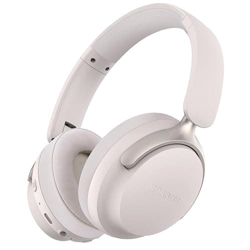 RORSOU B8 Bluetooth Headphones Over Ear, 6 EQ Music Modes and 50H Playtime Deep Bass Wireless Headphones with Mic, Lightweight Folding HiFi Stereo Headset for iPad/Travel/Tablet/PC/Home Grey - Image 1