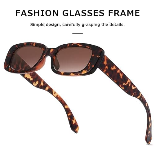 kimorn Rectangle Sunglasses for Women Men Trendy Retro Fashion Sun Glasses 90’s Vintage UV 400 Protection Square Frame K1200 thumbnail 5