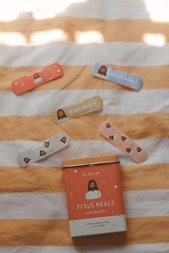 Be A Heart Original Jesus Heals Bandages, Kids Adhesive Bandages, Band-Aid for Kids (2 Bandage Tins) thumbnail 7