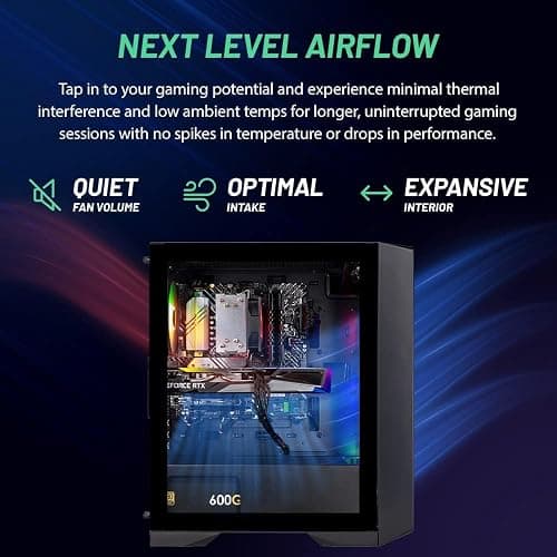 Skytech Nebula Gaming PC Desktop, Ryzen 5 5500 3.6 GHz (4.2GHz Turbo Boost), NVIDIA RTX 3050 6GB GDDR6, 500GB SSD, 16GB DDR4 RAM 3200, 650W Gold PSU, Wi-Fi, Win 11 thumbnail 6