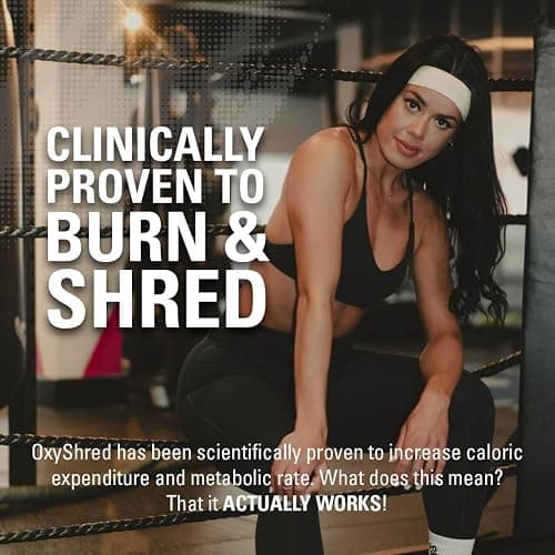 EHP Labs OxyShred Pre Workout Powder - Preworkout Powder with L Glutamine & Acetyl L Carnitine, Energy Boost Drink - Raspberry Refresh, 60 Servings thumbnail 6