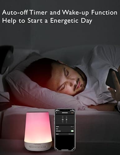 Momcozy White Noise Machine,Sound Machine for Baby Adults with 7 Colour Night Light,34 Soothing SoundsTherapy for Sleeping Nursery, White Noise APP Control,Timer,USB Rechargeable,Office Home Travel - white thumbnail 8