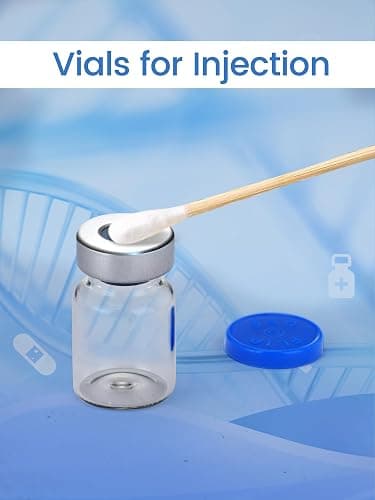 ZWCP 5ml Glass Vials for Injections, Self-Healing Injection Port, Empty Vials for Injections with Sealed Cap (10 Pack) thumbnail 3