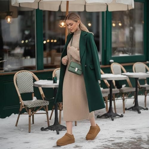 CUSHIONAIRE Huggy-2 Platform Slippers for Women, Cozy Genuine Suede Slip-On Ankle Boots for Indoor Outdoor Wear, Womens Slippers thumbnail 8