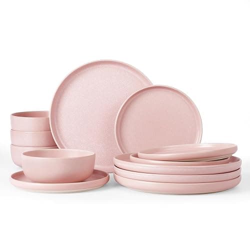 pink plates/bowls - Image 1