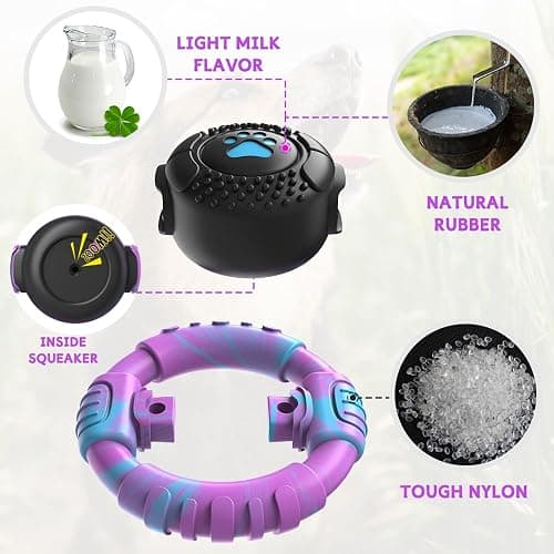 VRTOP Dog Toys for Aggressive Chewers Large Medium Small Breed Indestructible Durable Tough Dog Chew Toys to Keep Them Busy Nylon Rubber Interactive Dog Toys thumbnail 3