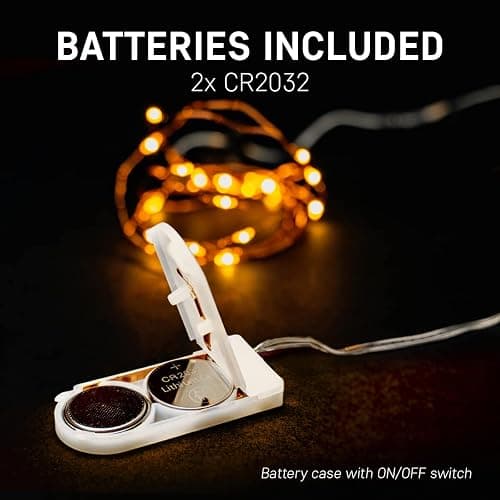 EMOS Guirlande Micro LED en Fil de Cuivre 2m, 20 LED à Pile CR2032 | Guirlande Lumineuse pour Chambre, Intérieur Deco pour Mariage, Noël, Fête, Blanc Chaud | Lot de 6 Pièces thumbnail 3