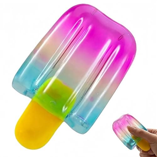 Ice Cream Squishy Toy, Summer Sensory Stress Relief Squeeze Squishy, Easter Basket Stuffers Party Favors for Anxiety Relief Everyone, Birthday Gift - Image 1