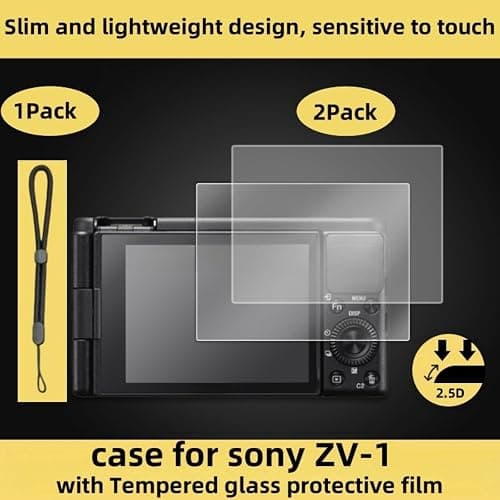Camera Case for Sony ZV-1,ZV1 Camera Soft Case Cover Rubber Camera Sleeve with Removable Lens Cover,Anti-Scratch Slim Fit Soft Sleeve with ZV1 Screen Protector and Strap Wrist. (Pink) thumbnail 5