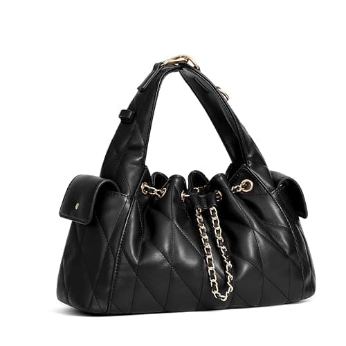 CLUCI Slouchy Hobo Bags for Women, Vegan Leather Shoulder Purse Tabby Handbag with Adjustable Strap Crumpled Quilted Tote Bag thumbnail 7