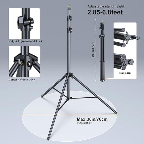 LINCO Backdrop Stand 10x7ft(WxH) Adjustable Photo Studio Back Drop Background Holder Frame with Clamps, SandBag, Carry Bag for Parties, Events, Photography, Photoshoot, Banner 4172 thumbnail 7