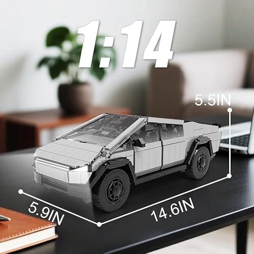 Light-Up Car Building Set,1:14 City Cyber Off-Road Truck Building Toy with Lights,STEM Building Block for Adults Kids,Boys and Girls,Ideas Creative Gift for Car Lovers,1547 pcs Collectible Model Kit thumbnail 2