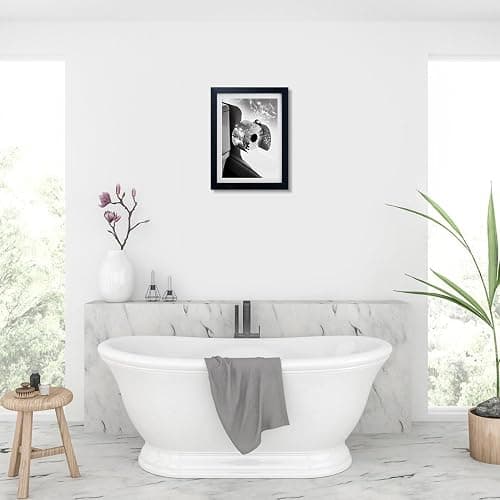 Framed Modern Black and White Bathroom Decor Disco Ball Toilet Paper Wall Art Trendy Print Artwork Funny Glam Aesthetic Picture Room Decor thumbnail 9