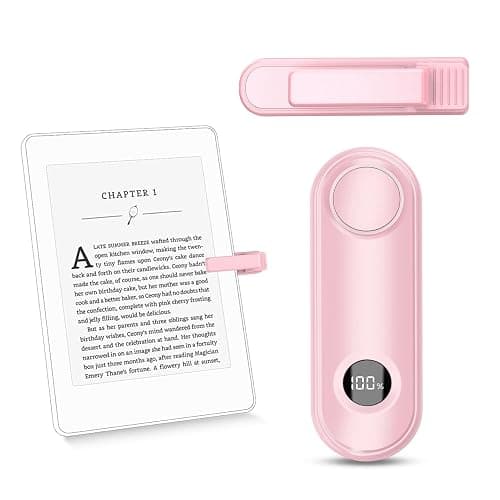 Inncarvs Remote Page Turner for Kindle Reading Accessories, Clicke for iPad iPhone Android Tablets E-Book Reading Noels, Camera Remote Shutter Selfie Controller, Pink - Image 1