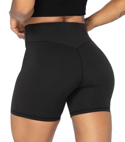 Sunzel No Front Seam High Waist Biker Shorts for Women, Squat Proof Yoga Workout Gym Bike Shorts thumbnail 2
