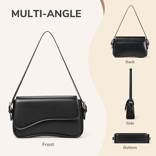 Etercycle Shoulder Bag for Women, Clutch Purse PU Leather Crossbody Bag with 2 Adjustable Straps and Zipper Closure Handbag Y2K Trendy Hobo Bag thumbnail 6