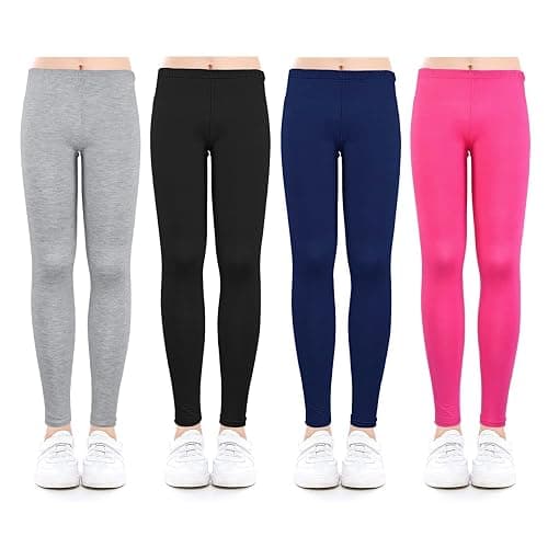ZukoCert Girls Leggings Multipack - Soft Comfortable Athletic Leggings for Girls 4-12 Years - Image 1