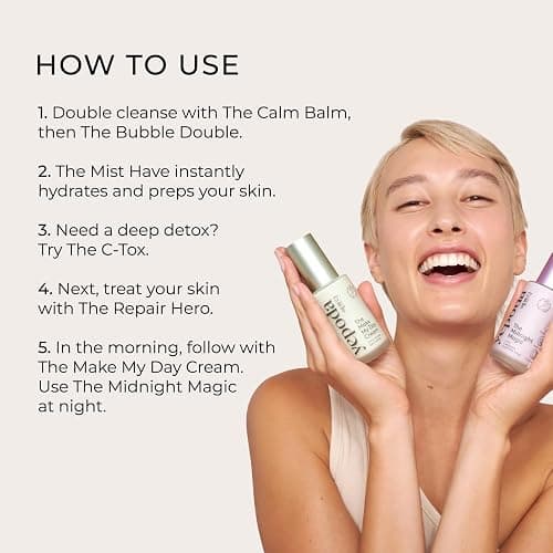 Yepoda The Full Glow Set, set di skincare da 7 pezzi con detergenti, tonico, siero, maschera e creme, skincare coreana vegana, testata e approvata per tutti i tipi di pelle thumbnail 5