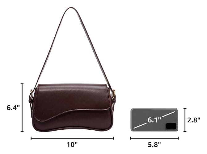 Amszke Shoulder Bag for Women Y2K Crossbody Purse PU Leather Underarm Handbag 2 Adjustable Strap for Daily Commute Travel thumbnail 3