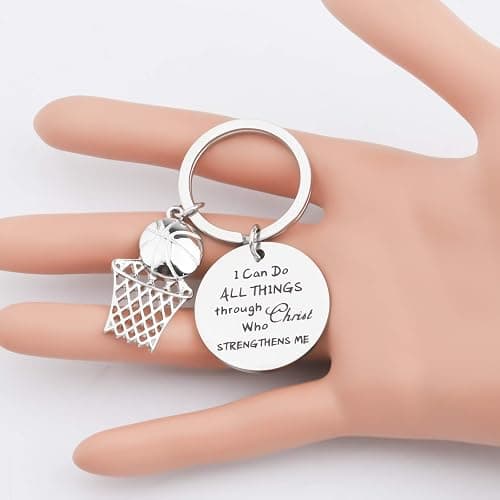 LQRI Christian Basketball Gift I Can Do ALL Things Through Christ Who Strengthens Me Basketball Faith Inspiration Gift thumbnail 2