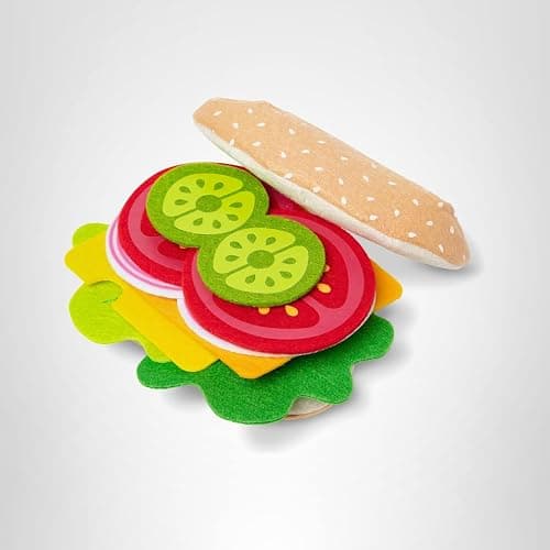 Melissa & Doug Felt Food Sandwich Play Food Set (33 pcs), Orange, 1 Count thumbnail 10
