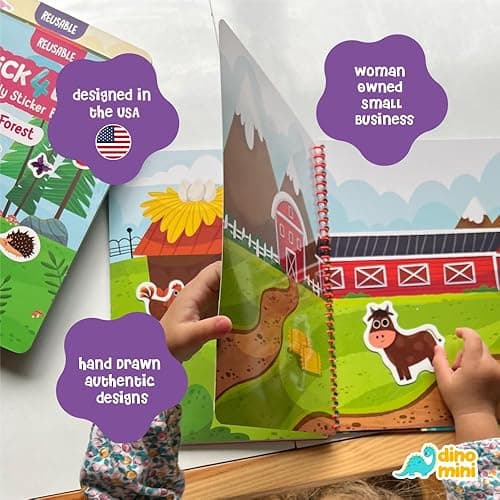 Stick4Ever Jelly Sticker Book - for Kids - Waterproof, Easy to Clean Jelly Stickers - Busy Book for Toddlers with 50 Pcs of Jelly Stickers (Dinosaurs) - Dinosaurs thumbnail 5