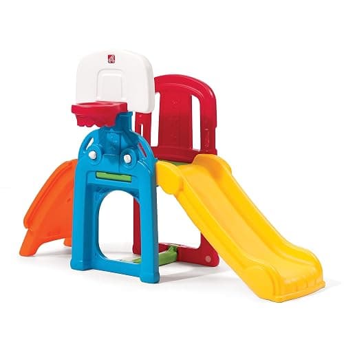 Step2 Game Time Sports Climber, Kids Indoor/Outdoor Playset, Backyard Playground Set, Slide, Climbing Wall, Basketball Hoop, Outside Jungle Gym, For Toddlers 2-6 Years Old - Image 1