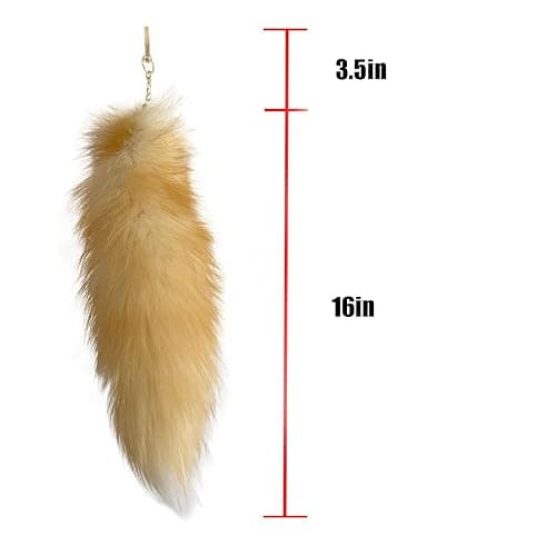 Zuxlwud Fluffy Fox Tail Keychain, Cosplay Accessory with Soft and Thick for Women's Bag Decoration Halloween Party Costume thumbnail 6
