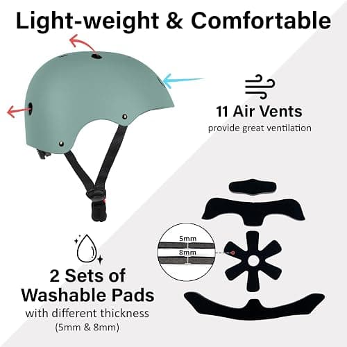 Bristol | Bike Helmet, Lightweight Adjustable, Multi-Sport for Bicycle Skate Scooter, 3 Sizes for Adult Youth & Kids thumbnail 5