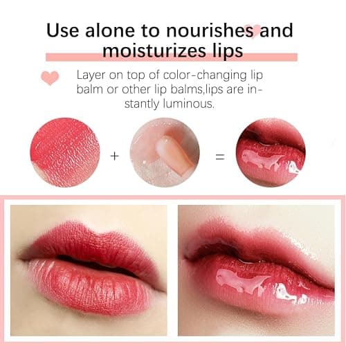 Fovcos Hydrating Lip Glow Oil, Moisturizing Lip Glow Oil, Lip Plumper Gloss, Transparent Lip Gloss, Lip Oil, Plumping Lip Oil, Lip Balm, Tinted Lip Balm Lip Care thumbnail 5