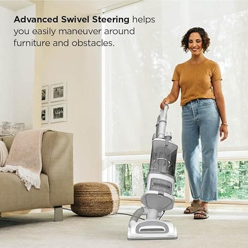 Shark Upright Vacuum Cleaner | Navigator Lift-Away | Pet Hair, Carpet & Hard Floor Cleaning | Pet Power Brush, Dusting Brush & Crevice Tool | HEPA Filter | Swivel Steering | White/Silver | NV356E thumbnail 6