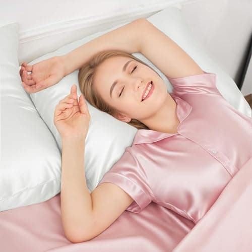 INSSL Silk Pillowcase for Women, Mulberry Silk Pillowcase for Hair and Skin and Stay Comfortable and Breathable During Sleep (Standard, Ivory) thumbnail 3