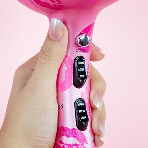 blowpro KISS Edition Titanium Dryer, Reduces Drying Time, 3 Speed & Temp Settings, Pure-Air Tech, 6-White LED Lights, Removable Filter, Cool Shot Button, Comes w/Concentrator! thumbnail 5