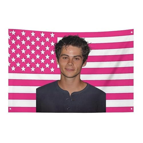 SGYFGJM Dylan O'Brien (1) 24x35 In(60x88cm Decorative Flags Double Stitched with 4 Brass Grommets Hanging Tapestry For Outdoor Indoor Room Decor College Dorm Decoration Style-2 - Image 1