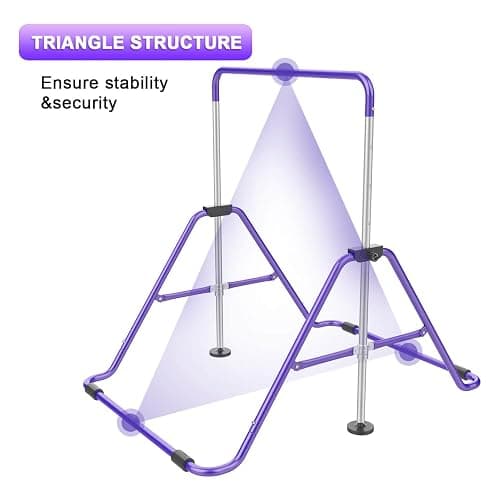 RINREA Gymnastic Bars for Kids with Adjustable Height, Folding Gymnastic Training Kip Bar, Expandable Horizontal Bar for Home thumbnail 9