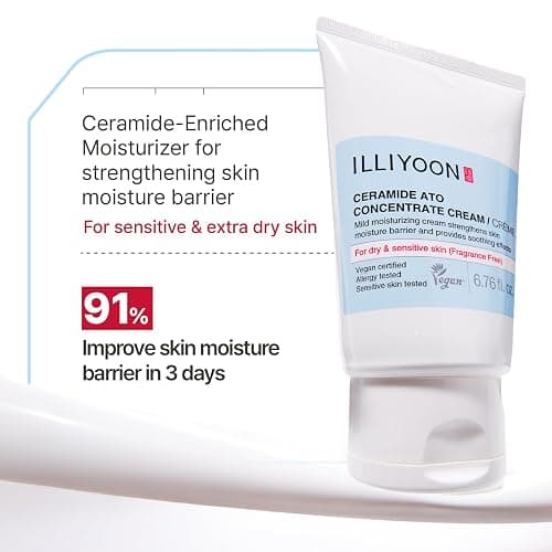 Illiyoon Ceramide Ato Concentrate Cream | Moisturizer for Dry & Sensitive Skin, 100hr Lasting Hydration, For Face & Body, Gentle for Infants, Moisture Barrier Repair, Vegan Certified, 6.76 fl.oz. thumbnail 3