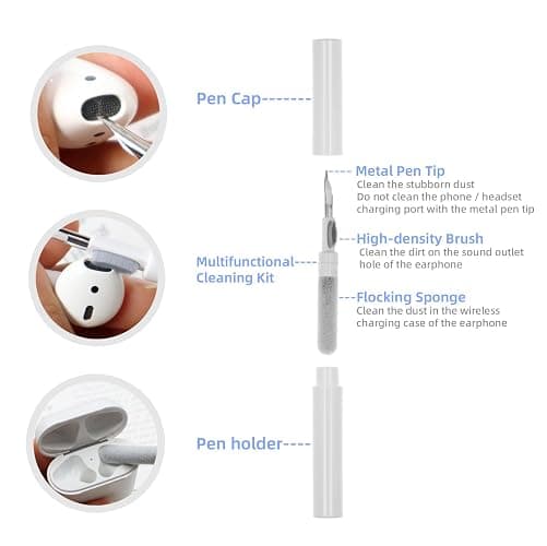 Compatible with AirPod Case 1st/2nd Generation, Shell Print Protective Case Cover for AirPods with Cleaner Kit and Shell Keychain Accessories for Women Girls (Shell Print) thumbnail 7