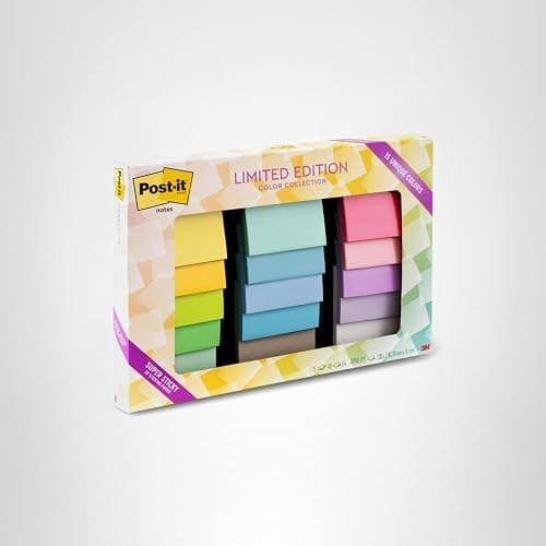 Post-it Super Sticky Notes, 3 x 3 in, Assorted Brights, 15 Pads | School Supplies and Oﬃce Supplies, 2X the Sticking Power thumbnail 10