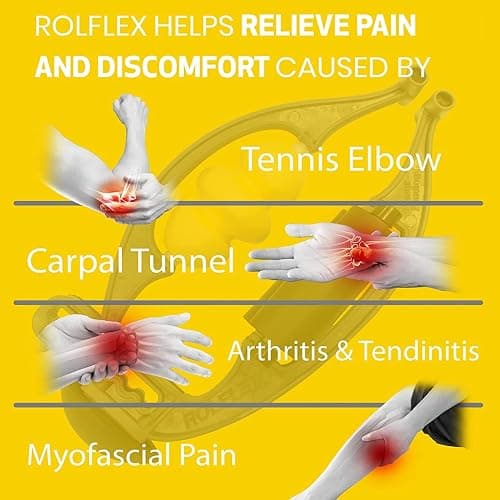 Rolflex Arm & Leg Massager Roller – Muscle Roller to Address Golfer’s Elbow, Tennis Elbow, Carpal Tunnel & More – Arm & Leg Massage Roller for Muscle Tightness & Faster Recovery thumbnail 7