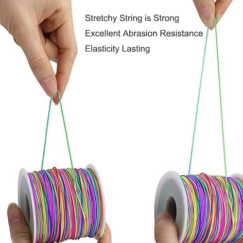 Elastic String for Bracelets, 1mm x 330 Feet Sturdy Rainbow Elastic Cord for Jewelry Making, Necklaces, Beading and Crafts thumbnail 5