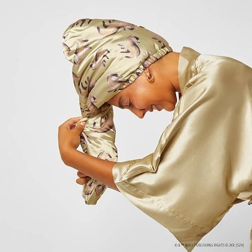 Kitsch Harry Potter x Satin Microfiber Hair Towel Wrap for Women - Super Absorbent, Quick Dry, Anti-Frizz, for Long & Short Hairs, Turbans for Women, Hair Wrap - Hufflepuff thumbnail 7