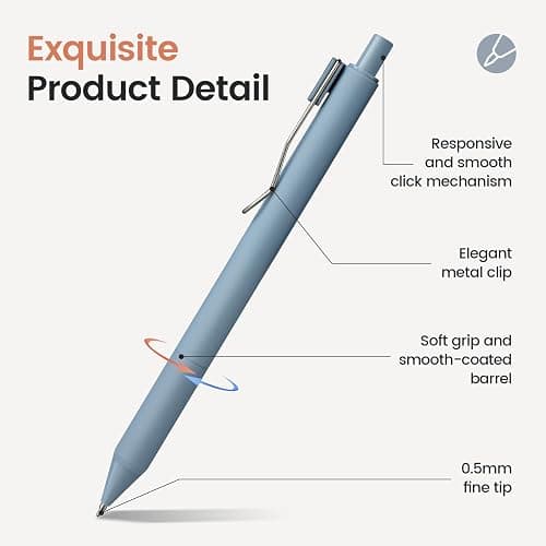 Gel Pens, 6pcs 0.5mm Fine Point Smooth Writing Pens, Quick Dry Black Ink Pens for Journaling and Note Taking, Cute Aesthetic Pens for Office School & Home Supplies thumbnail 2