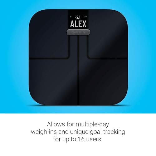 Garmin Index S2, Smart Scale with Wireless Connectivity, Measure Body Fat, Muscle, Bone Mass, Body Water% and More, Black (010-02294-02) thumbnail 6