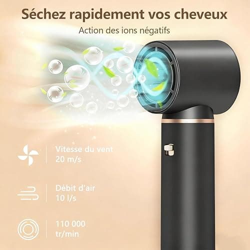 Dryhsip Brosse Soufflante 5 en 1, Brosse Chauffante Brushing et Air Styler avec Têtes Amovibles (fer Friser, Volumatrice, Lissante, Boucleur), Seche Cheveux de Voyage Légers pour Femmes et Hommes thumbnail 5