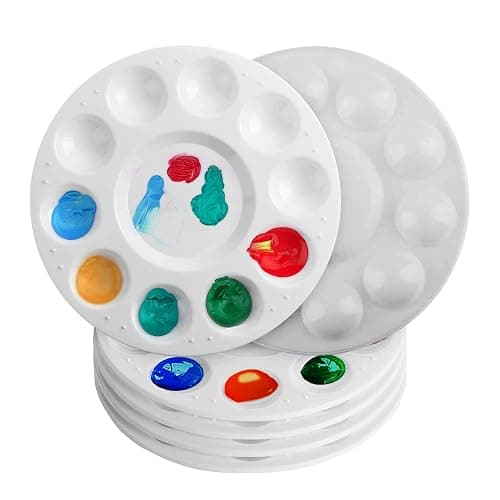 Zalduig Paint Tray Palettes, 6 Pack, Painting Supplies, Painting Palette for Kids, Plastic Palette - Image 1