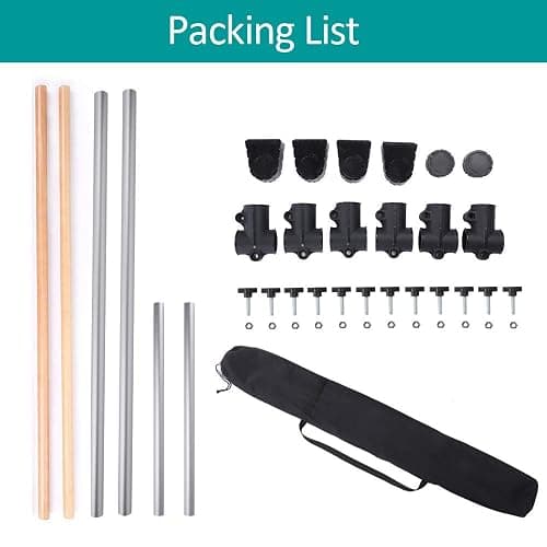 UMEKEN Wood/Aluminum/Steel Ballet Barre 4 Foot Portable Barre Bar Home Adjustable Freestanding Ballet Stretch Dance Bar for Kids Adult with Carry Bag thumbnail 8