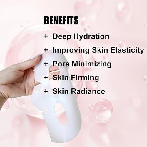 YZ&YL Collagen Face Mask, Bio Collagen Real Deep Mask Overnight for Glass Skin Glow, Elasticity, Lifting and Firming, Reduce Wrinkles, Pore Minimizing, After Sun Care, Travel Essentials, 34g x 5pcs thumbnail 3
